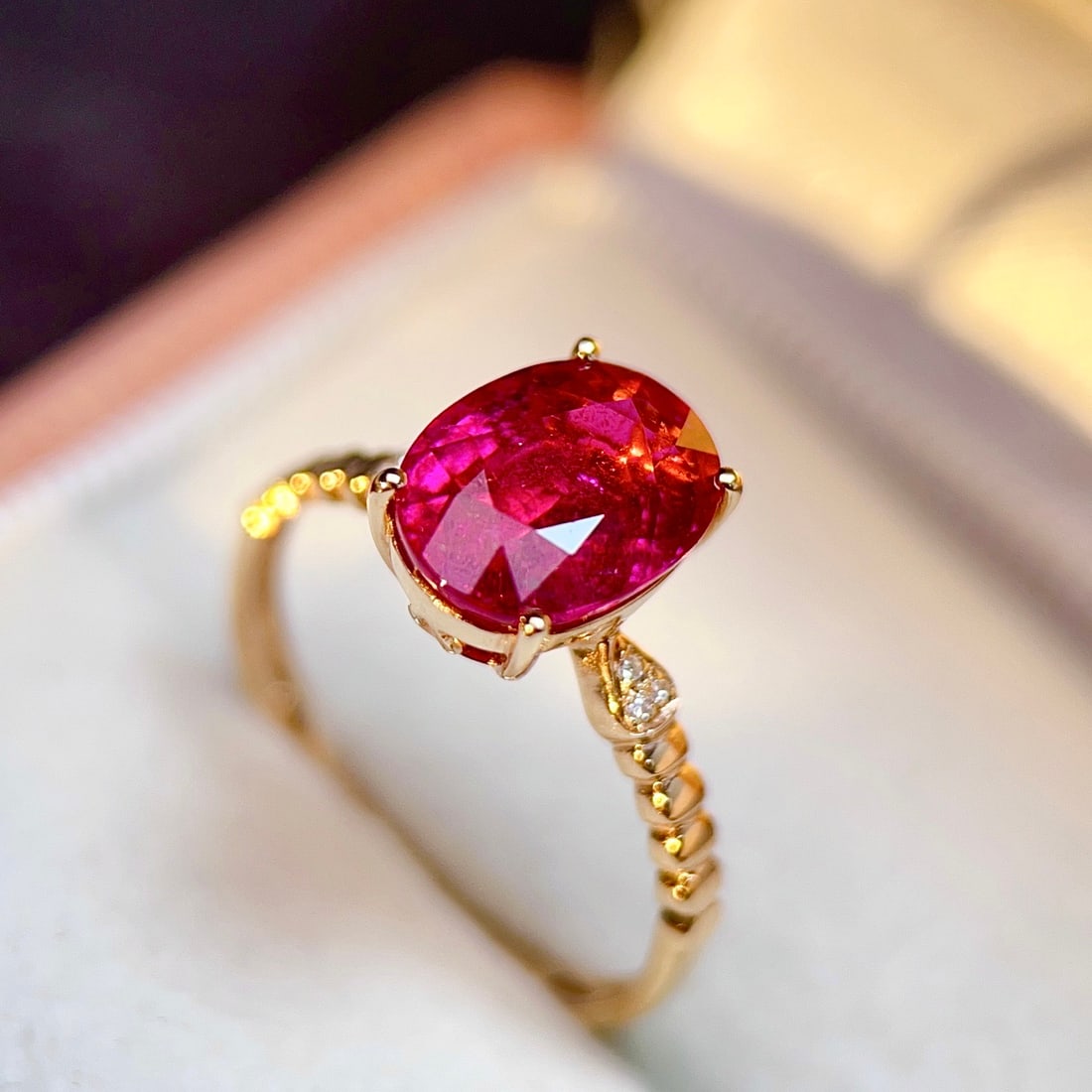 14k Gold 2.42 Ctw Natural Tourmaline & Diamond Ring - 3