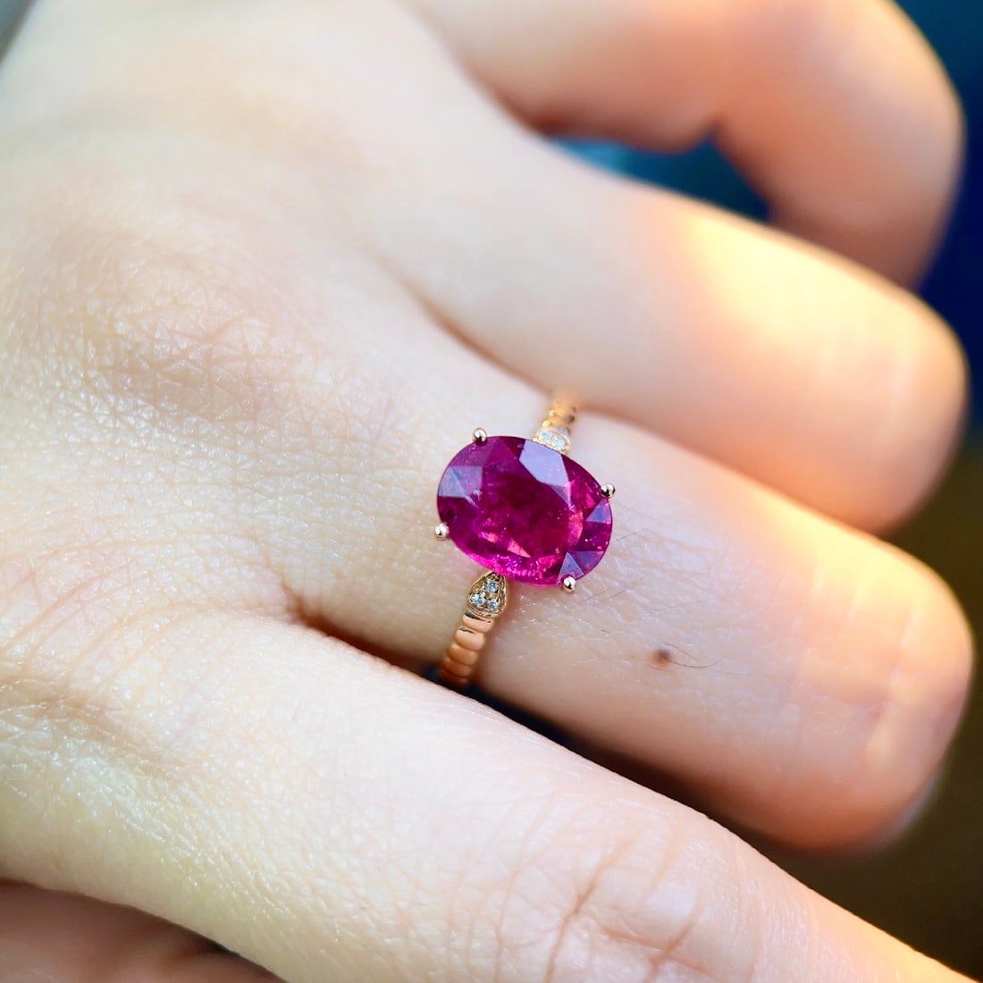 14k Gold 2.42 Ctw Natural Tourmaline & Diamond Ring - 5