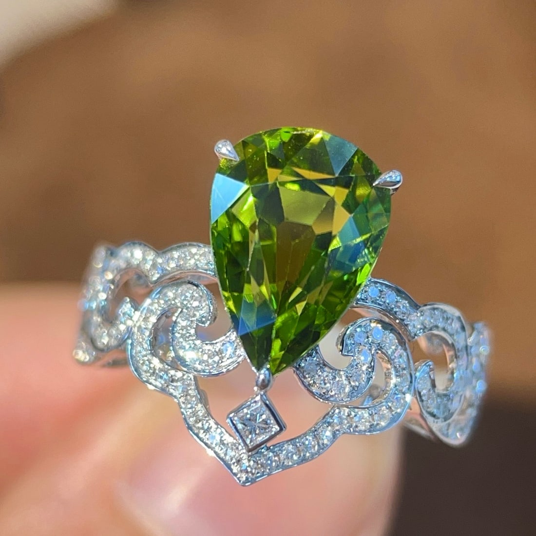 14k Gold 3.99 Ctw Natural Tourmaline & Diamond Ring - 4