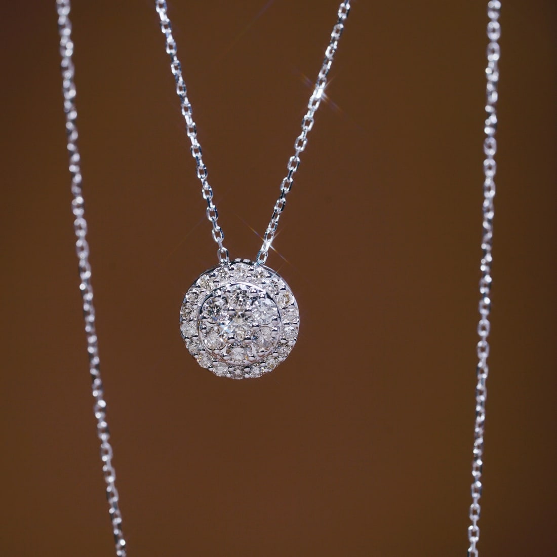 14k Gold 0.50 Ct Natural H Diamond Necklace - 4