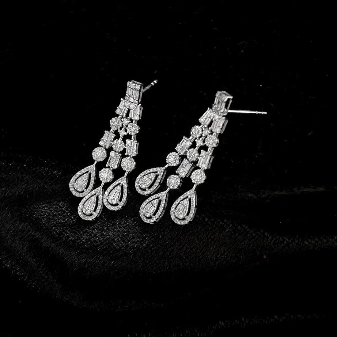 14k Gold 1.4 Ct Natural H Diamond Earrings - 3