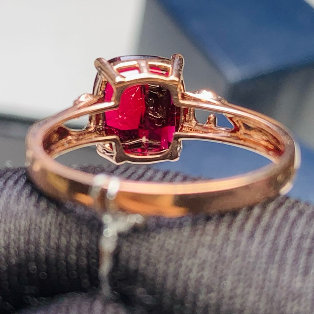 14k Gold 2.96 Ct Natural Tourmaline & Diamond Ring - 5