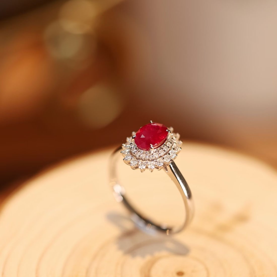 14k Gold 1.42 Ctw Natural Ruby & Diamond Ring - 2