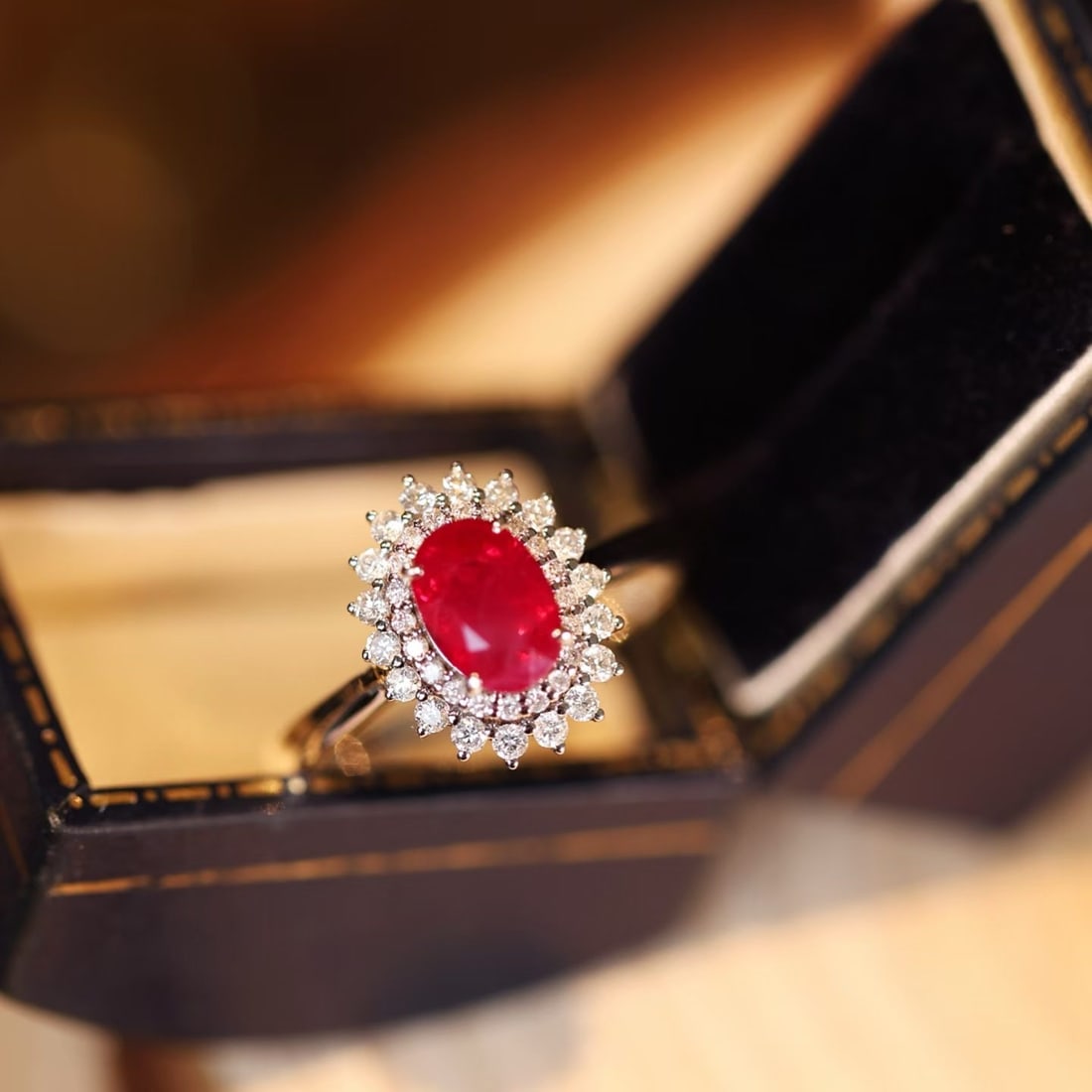 14k Gold 1.42 Ctw Natural Ruby & Diamond Ring - 7