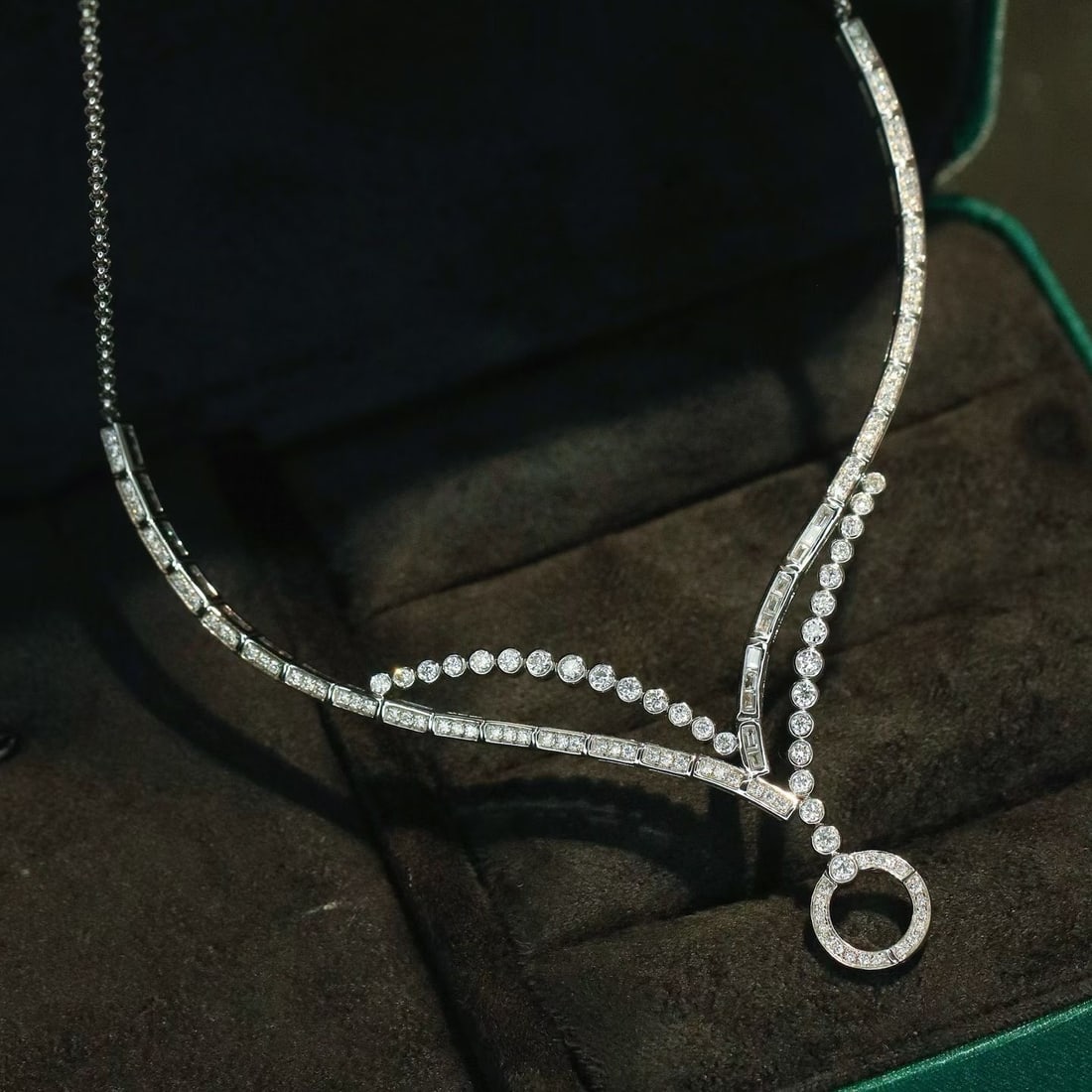 14k Gold 0.90 Ct Natural H Diamond Necklace - 3