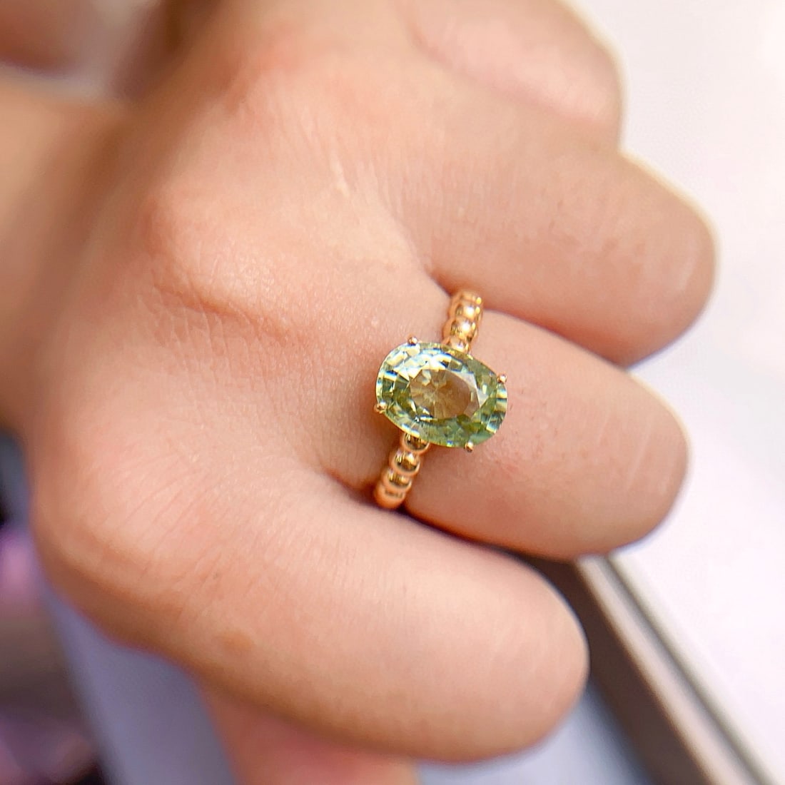 14k Gold 3.15 Ct Natural Tourmaline Ring - 5