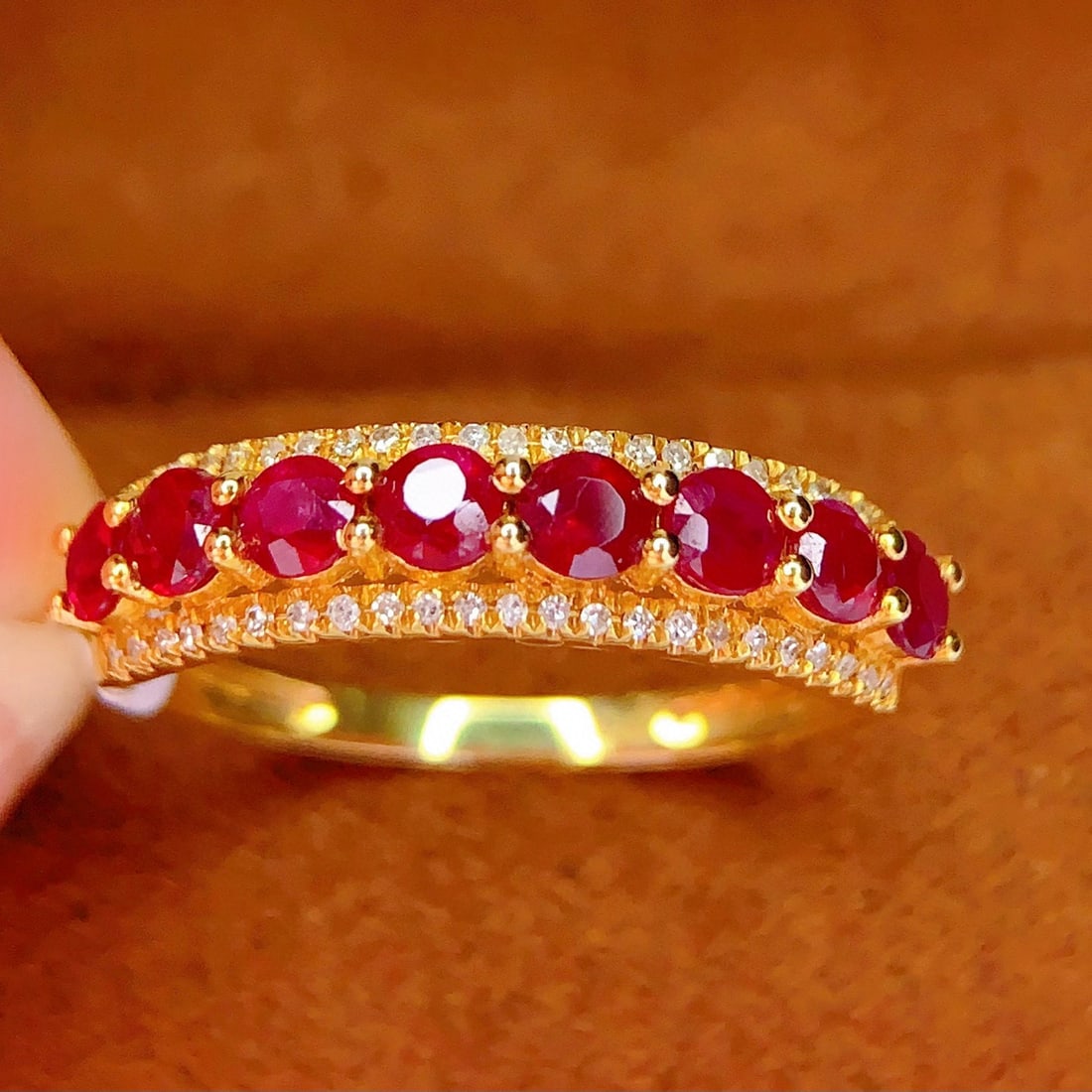 14k Gold 1.00 Ct Natural Ruby & Diamond Ring - 3