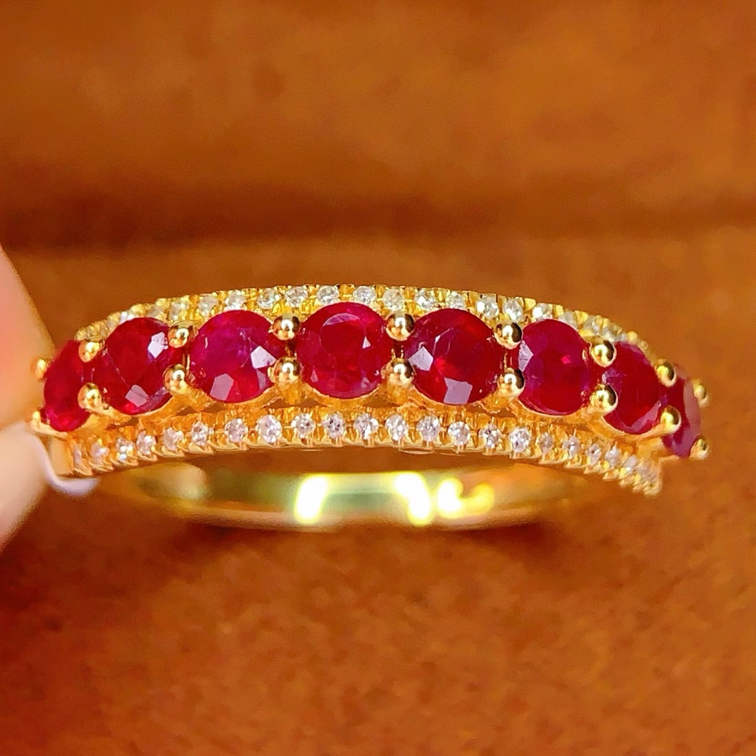 14k Gold 1.00 Ct Natural Ruby & Diamond Ring - 5