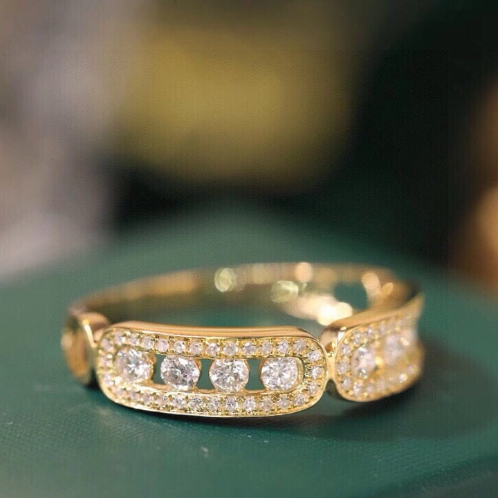 14k Gold 0.60 Ct Natural H Diamond Ring - 2