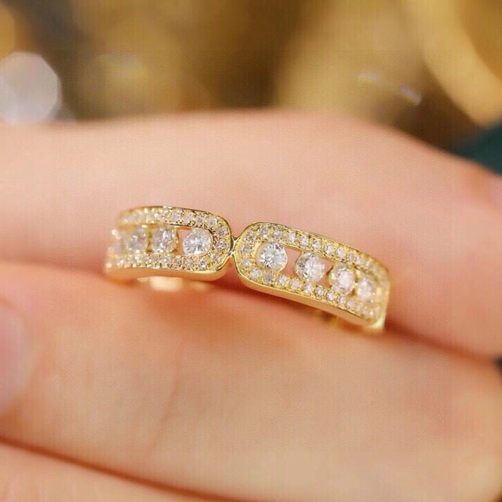 14k Gold 0.60 Ct Natural H Diamond Ring - 6