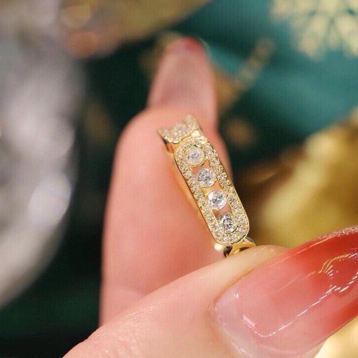 14k Gold 0.60 Ct Natural H Diamond Ring - 7