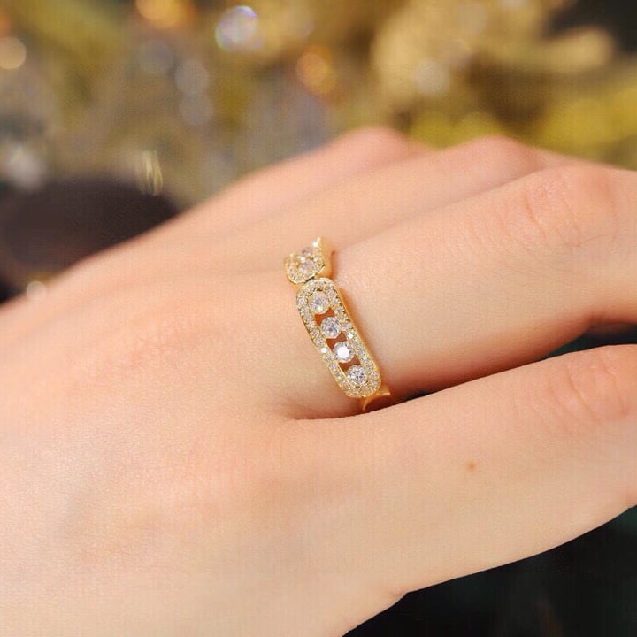 14k Gold 0.60 Ct Natural H Diamond Ring - 8