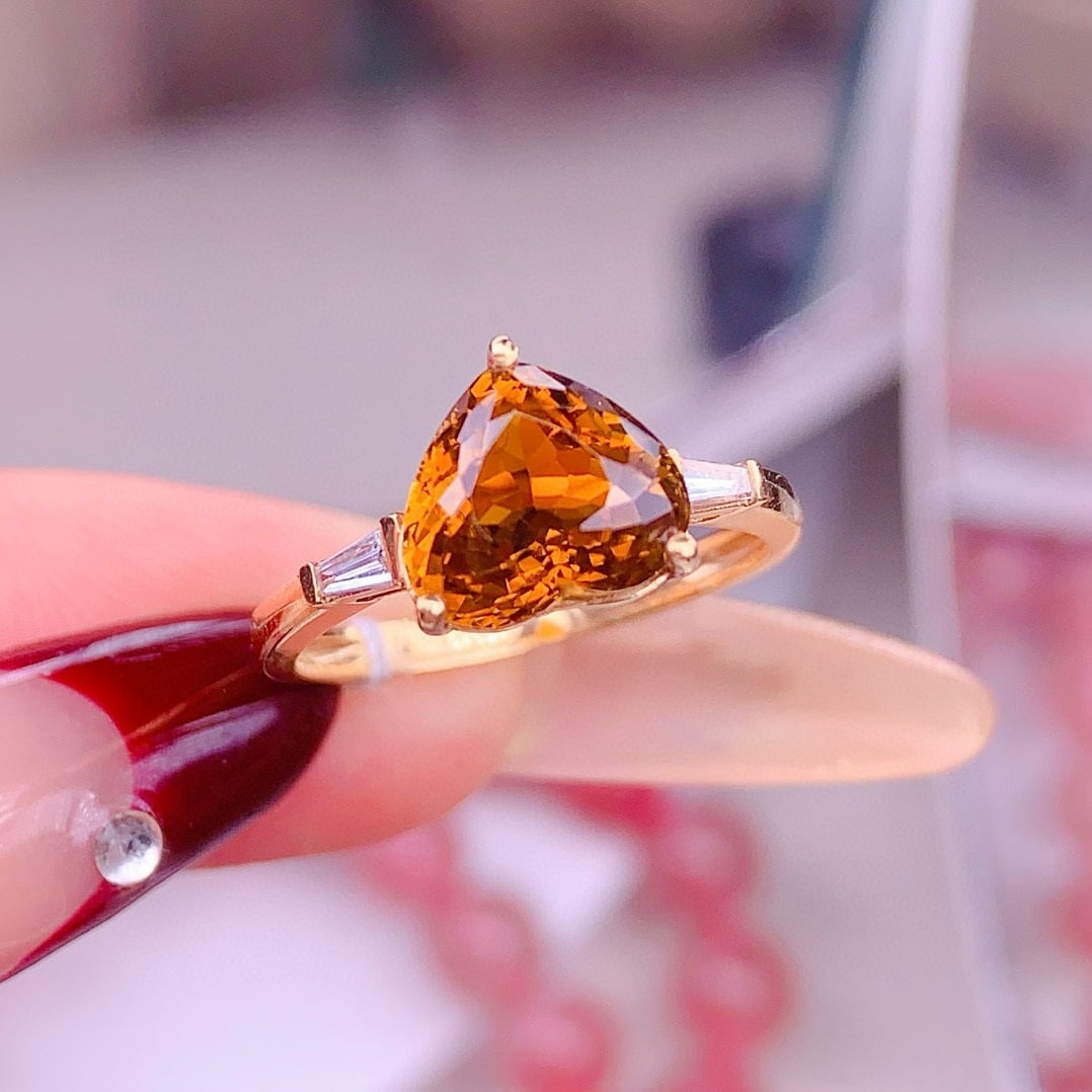 14k Gold 3.5 Ct Natural Tourmaline & Diamond Ring - 3
