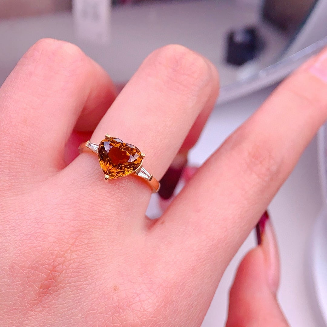 14k Gold 3.5 Ct Natural Tourmaline & Diamond Ring - 4
