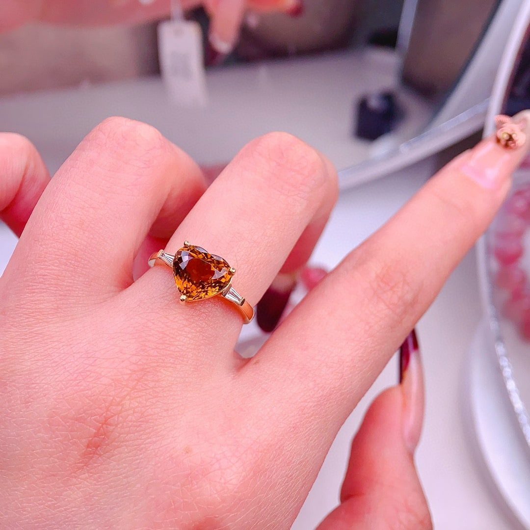 14k Gold 3.5 Ct Natural Tourmaline & Diamond Ring - 5