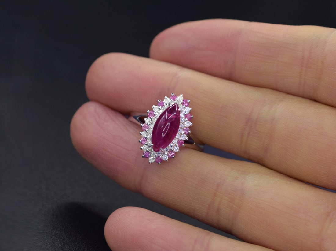 14k Gold 2.12 Ctw Natural Ruby & Diamond Ring - 4