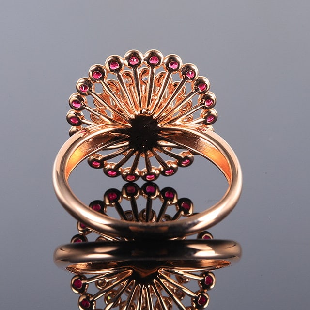 14k Gold 0.80 Ctw Natural Ruby & Ruby Ring - 4