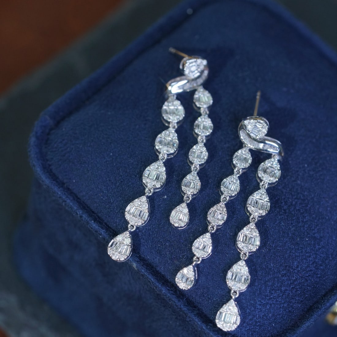 14k Gold 1.40 Ct Natural H Diamond Earrings - 7