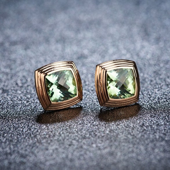 14k Gold 3.0 Ct Natural Tourmaline Earrings - 2