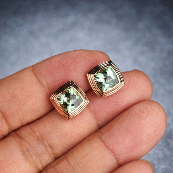 14k Gold 3.0 Ct Natural Tourmaline Earrings - 7