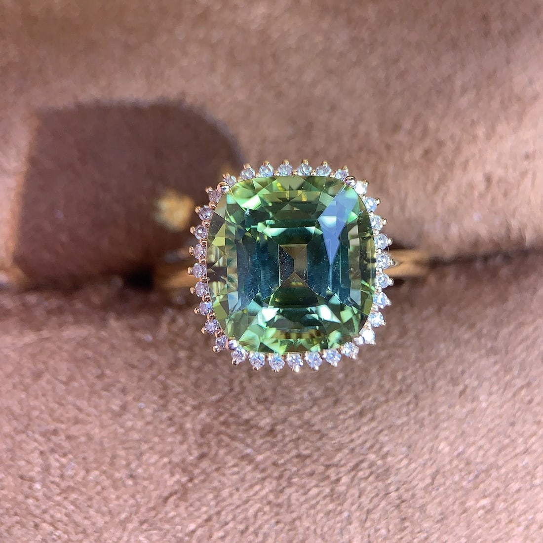 14k Gold 6.91 Ctw Natural Tourmaline & Diamond Ring - 2