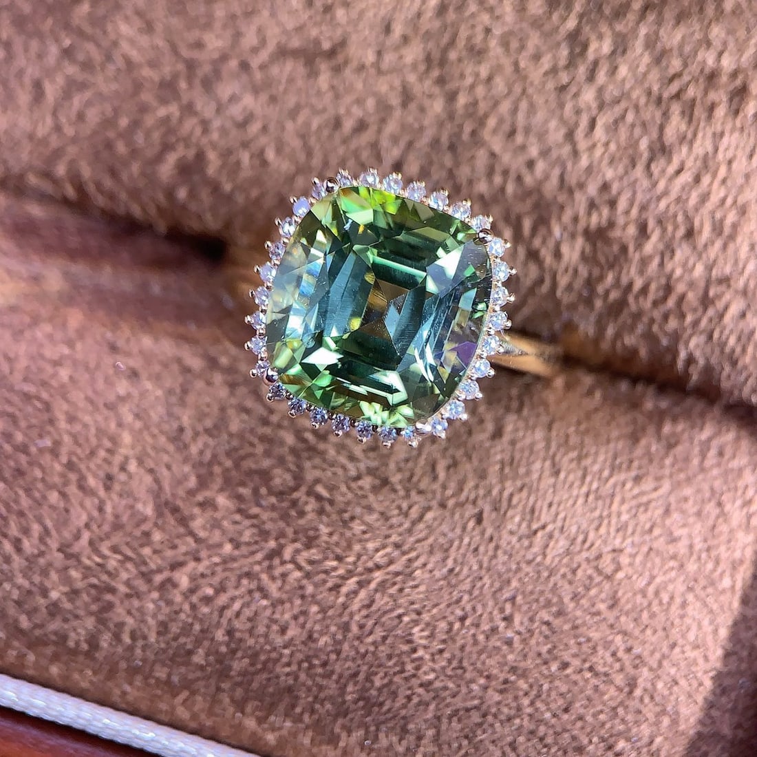 14k Gold 6.91 Ctw Natural Tourmaline & Diamond Ring - 3