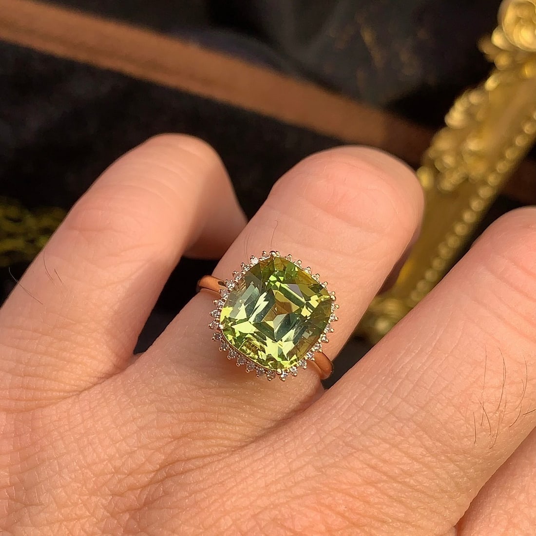 14k Gold 6.91 Ctw Natural Tourmaline & Diamond Ring - 4