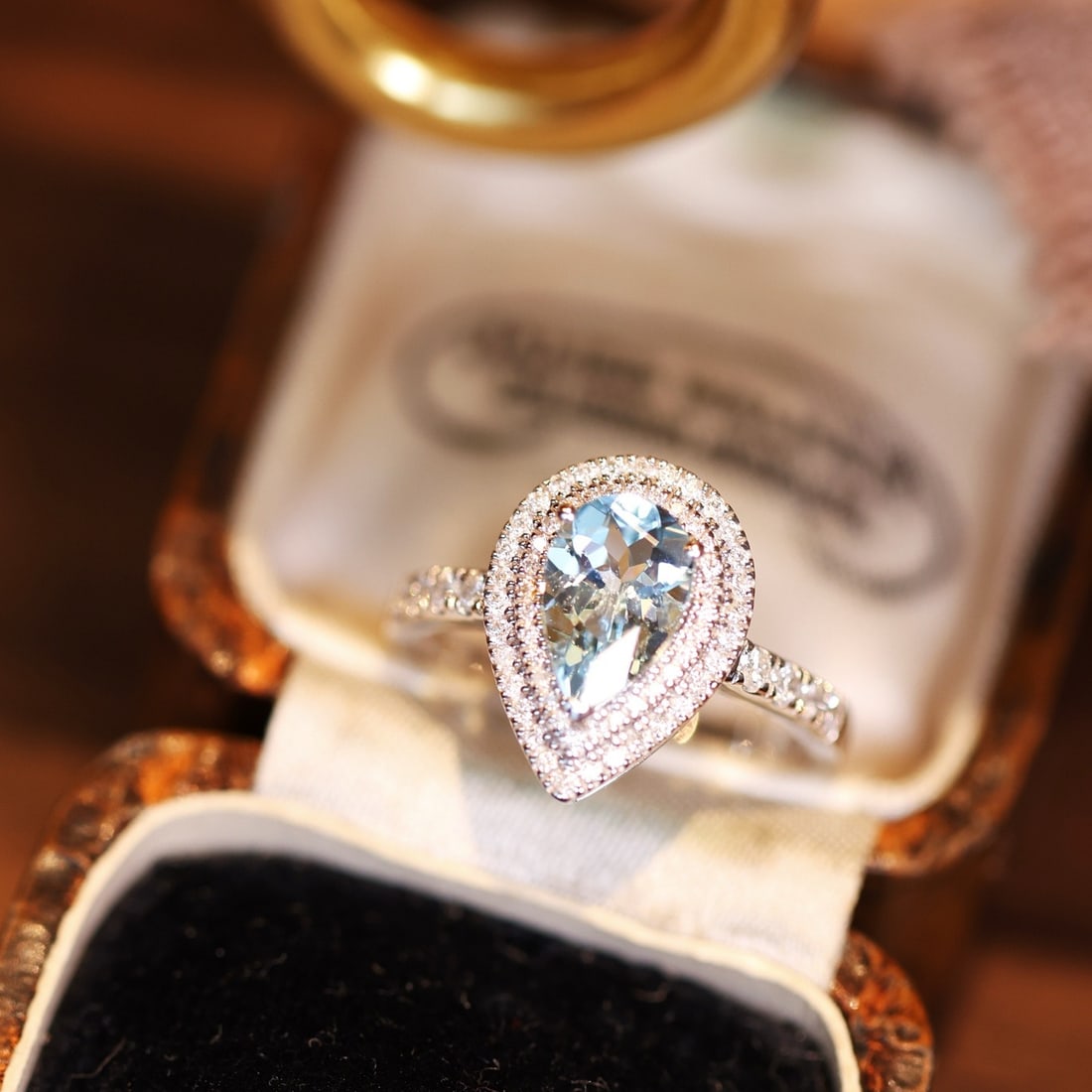 14k Gold 1.67 Ctw Natural Aquamarine & Diamond Ring - 3