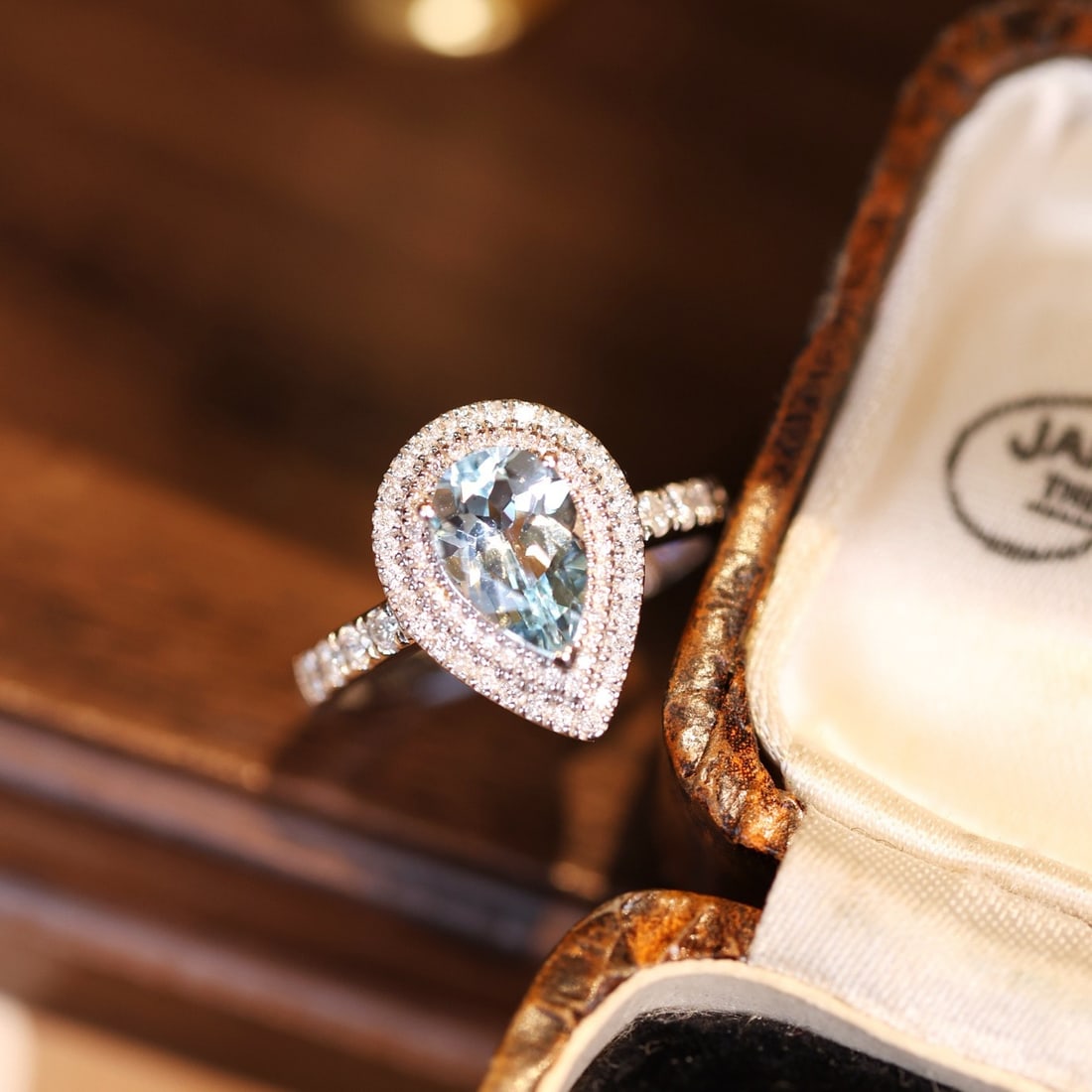 14k Gold 1.67 Ctw Natural Aquamarine & Diamond Ring - 4