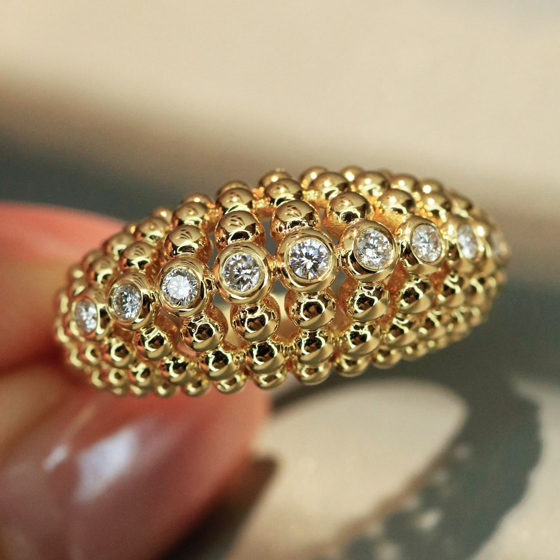 14k Gold 0.23 Ct Natural H Diamond Ring - 2