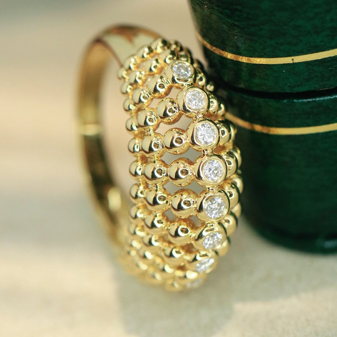 14k Gold 0.23 Ct Natural H Diamond Ring - 3