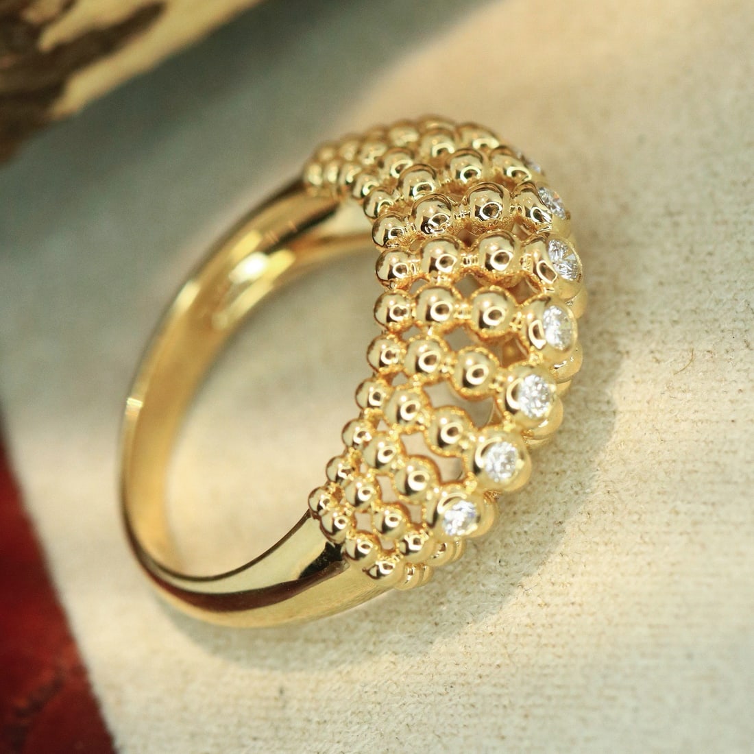 14k Gold 0.23 Ct Natural H Diamond Ring - 4