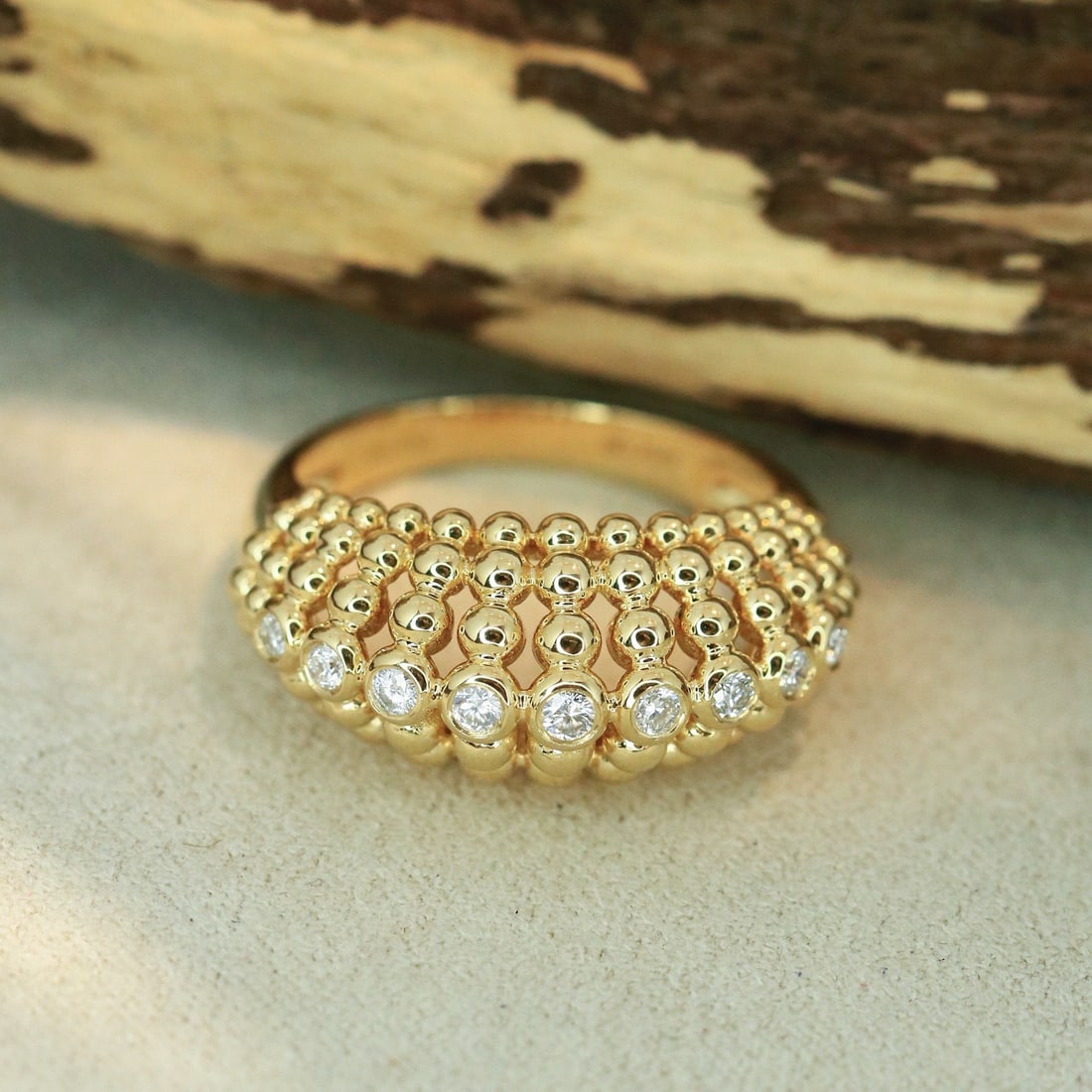 14k Gold 0.23 Ct Natural H Diamond Ring - 7