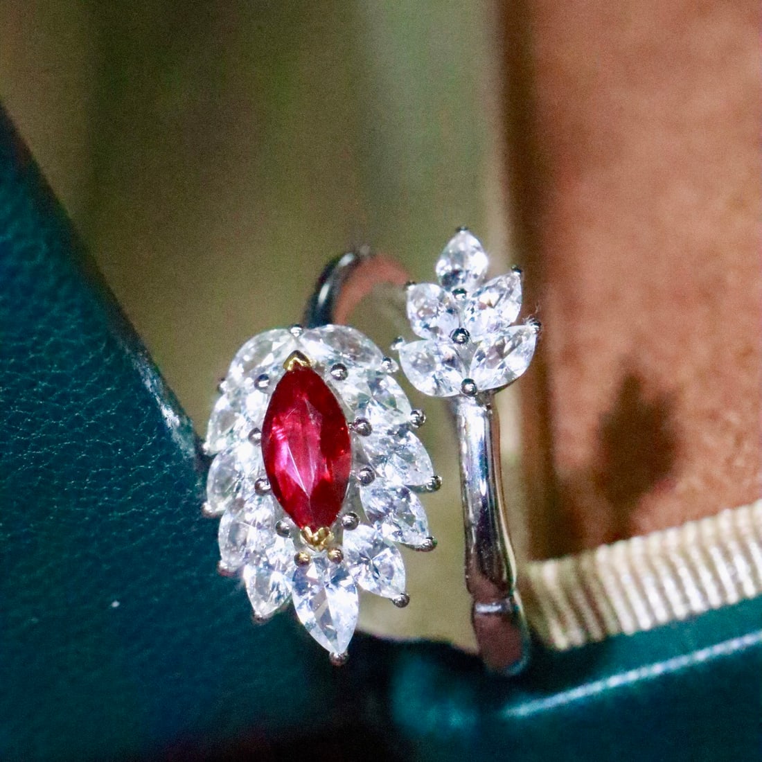 14k Gold 1.69 Ctw Natural Ruby & Sapphire Ring - 2