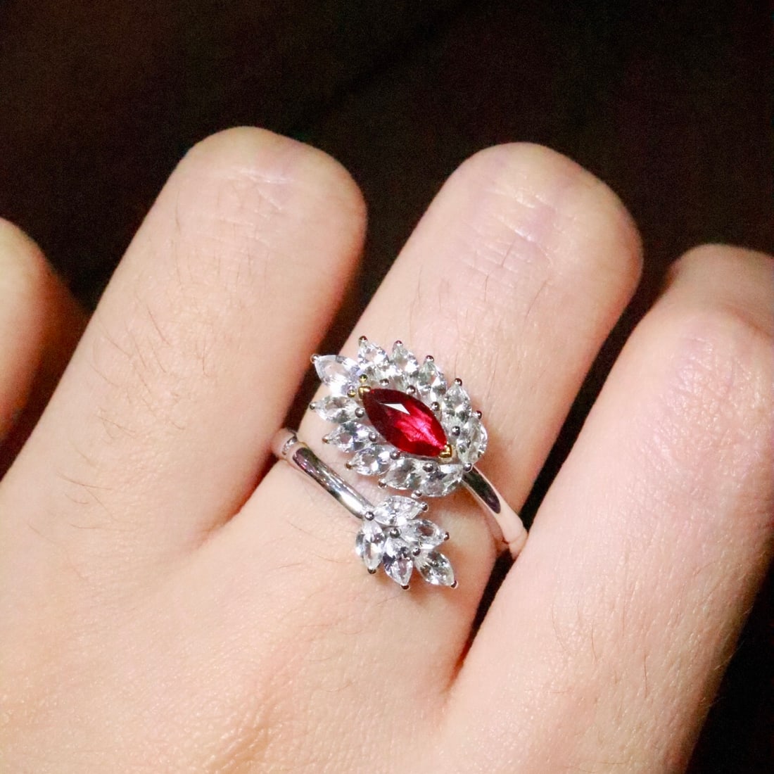 14k Gold 1.69 Ctw Natural Ruby & Sapphire Ring - 4