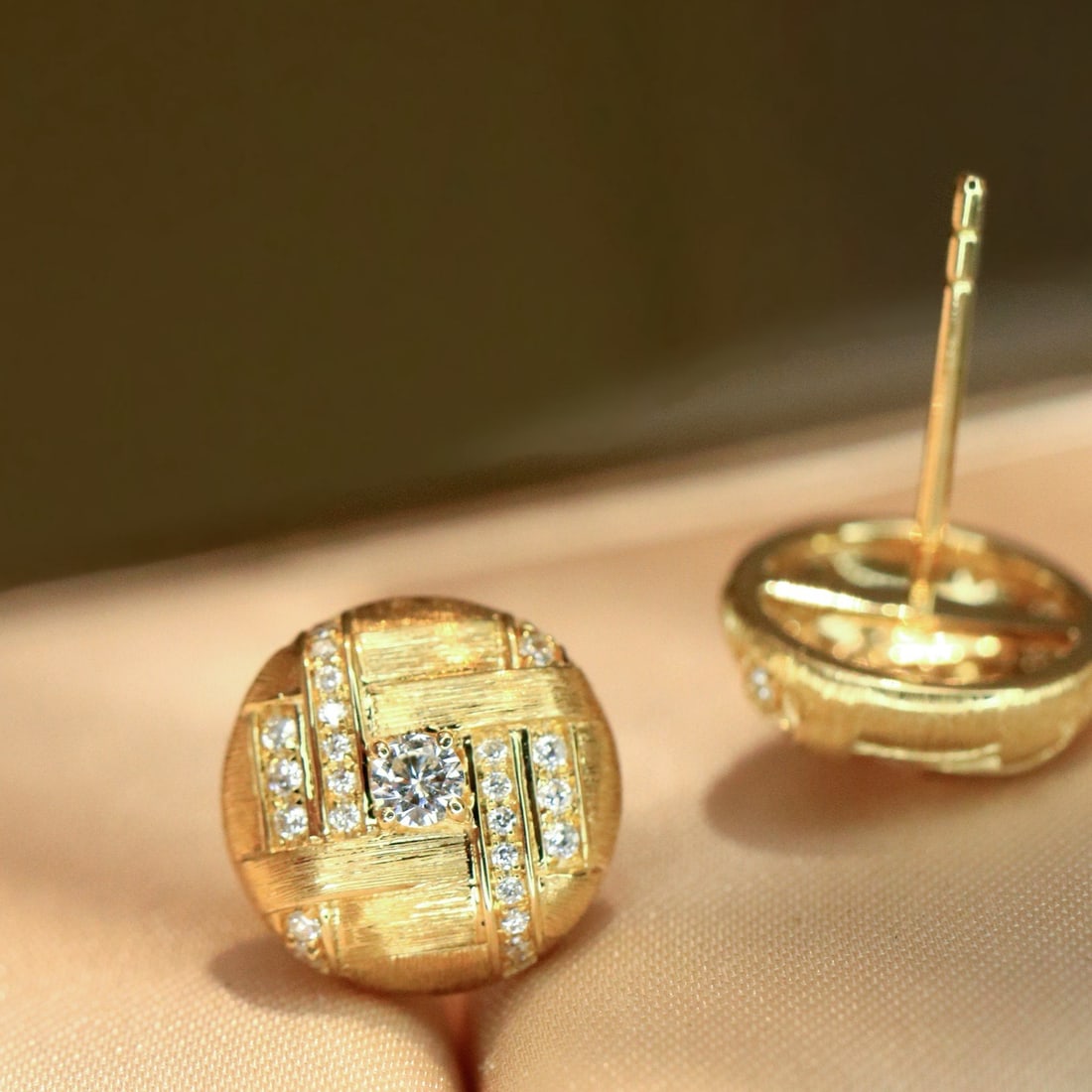 14k Gold 0.26 Ct Natural H Diamond Earrings - 3