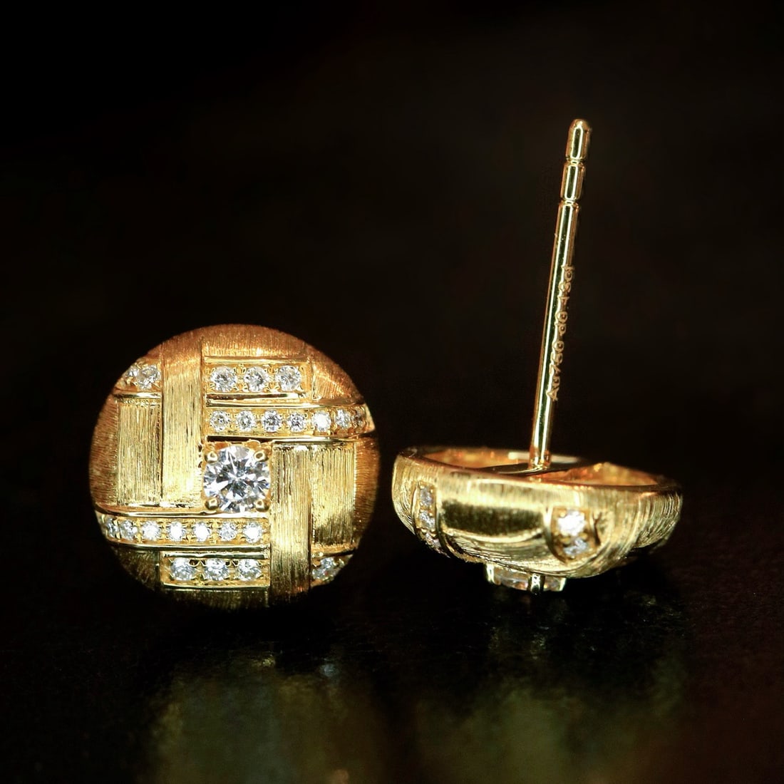 14k Gold 0.26 Ct Natural H Diamond Earrings - 5