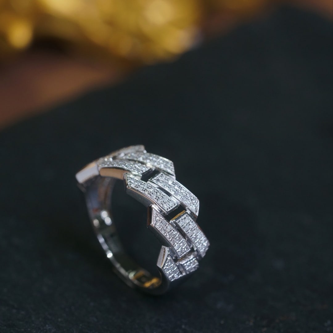 14k Gold 0.40 Ct Natural H Diamond Ring - 2