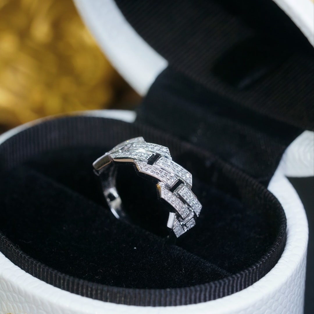 14k Gold 0.40 Ct Natural H Diamond Ring - 7