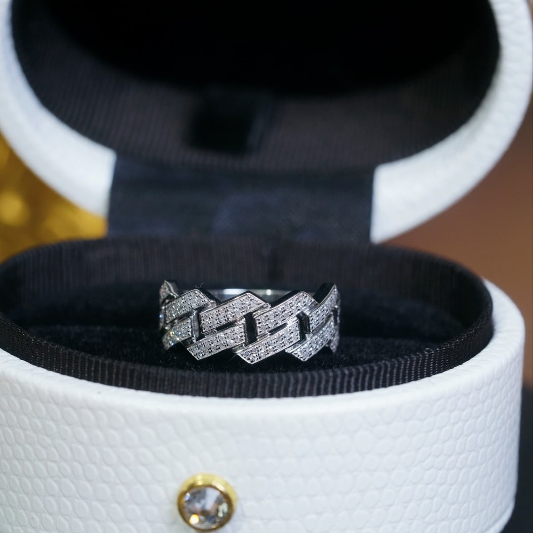 14k Gold 0.40 Ct Natural H Diamond Ring - 8