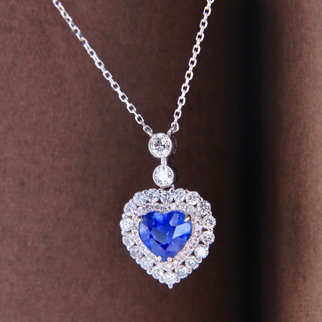 14k Gold 1.49 Ctw Natural Sapphire & Diamond Necklace - 6