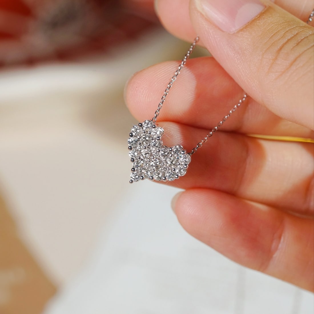 14k Gold 1.00 Ct Natural H Diamond Necklace - 3