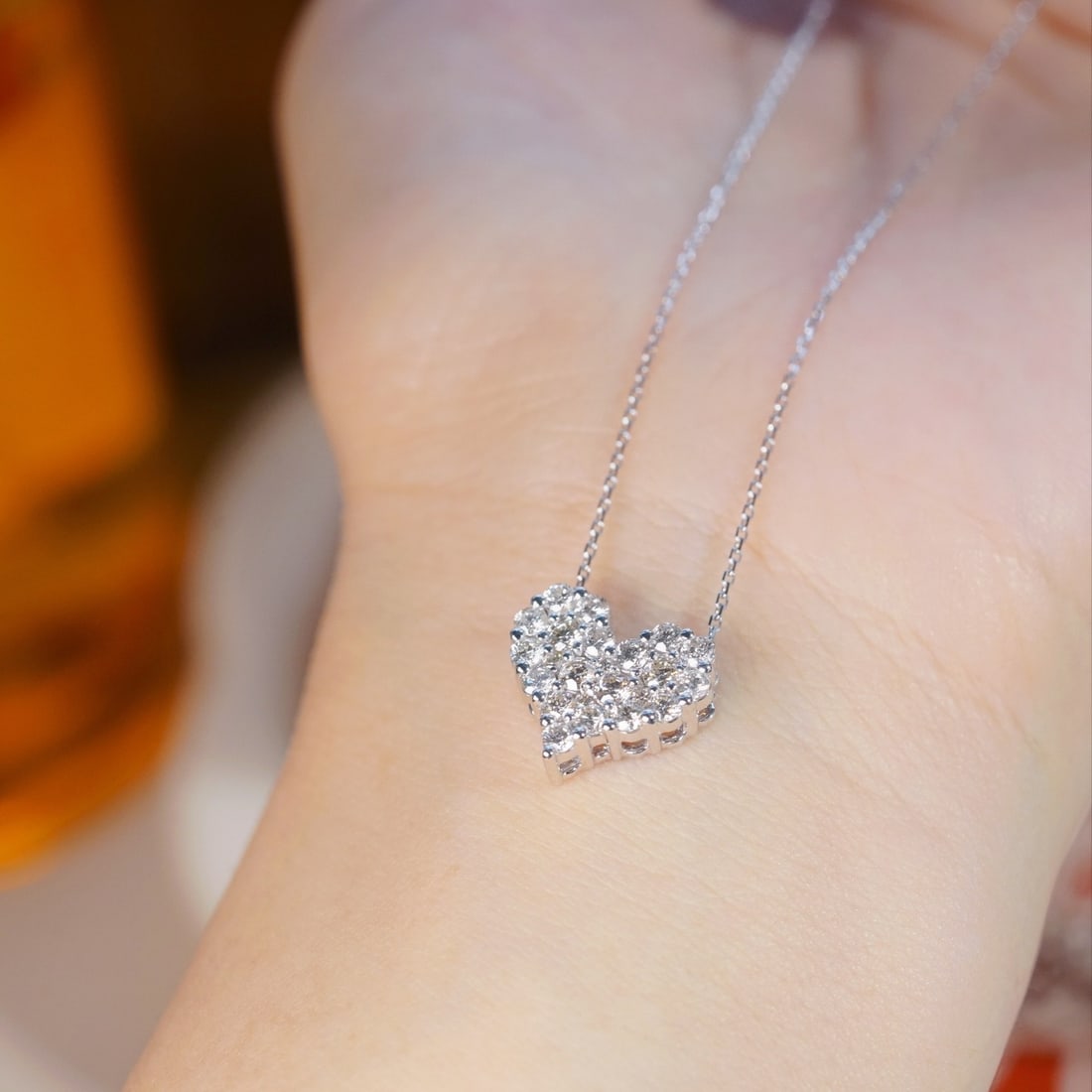 14k Gold 1.00 Ct Natural H Diamond Necklace - 6