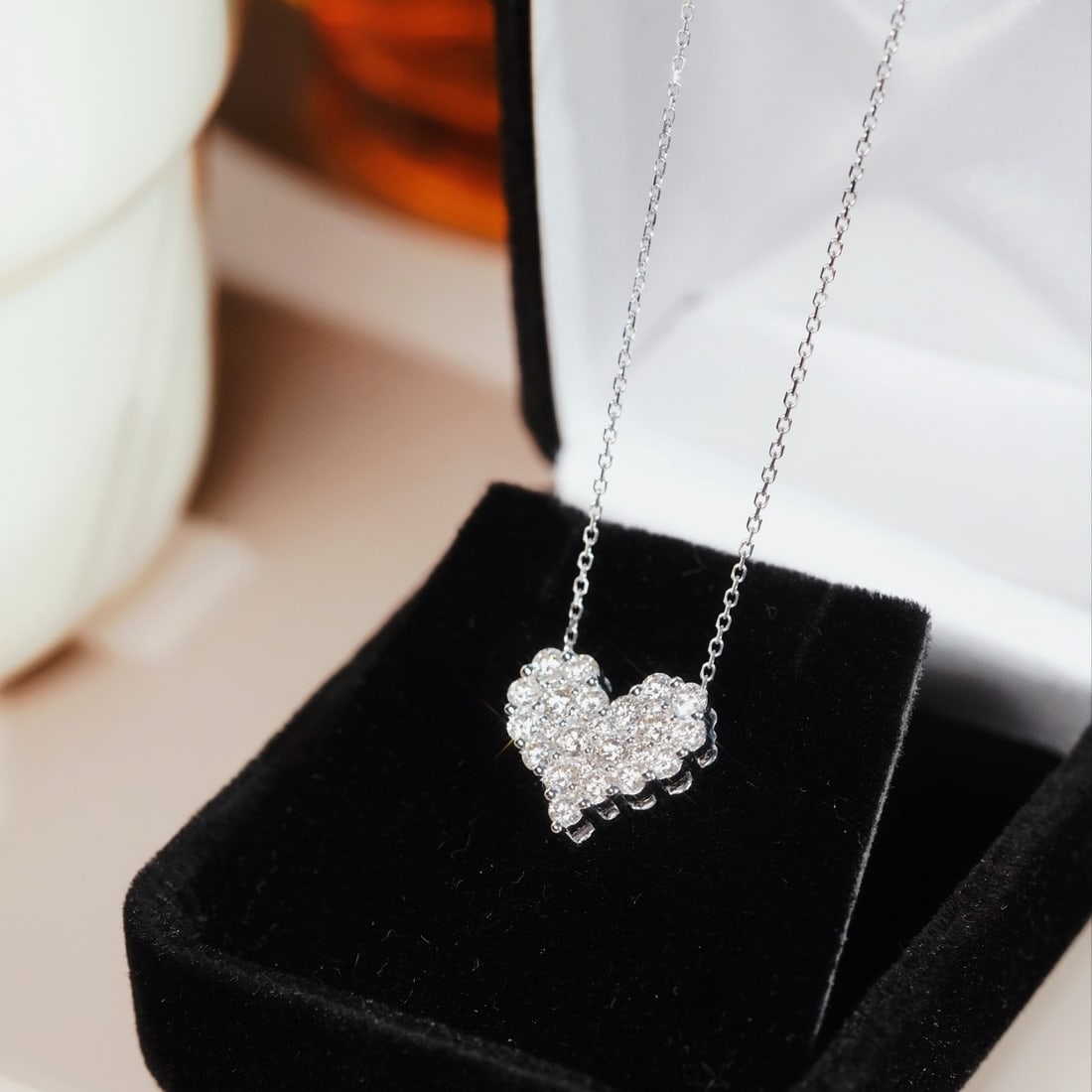 14k Gold 1.00 Ct Natural H Diamond Necklace - 8
