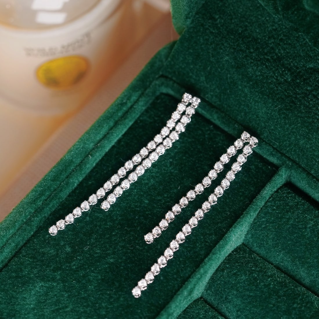 14k Gold 1.10 Ct Natural H Diamond Earrings - 2