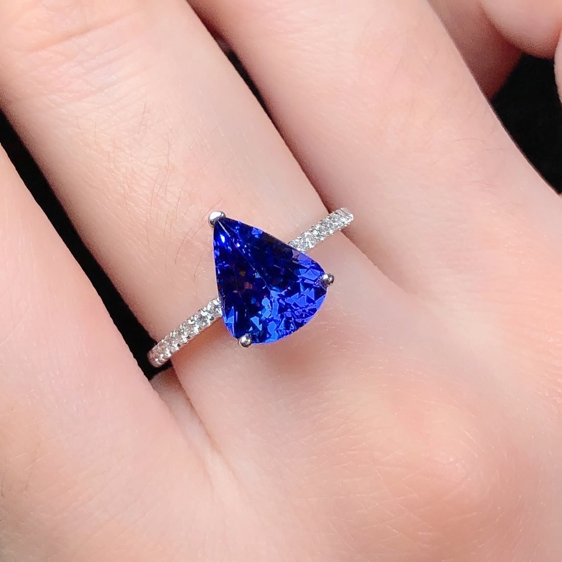 14k Gold 2.97 Ctw Natural Tanzanite & Diamond Ring - 6