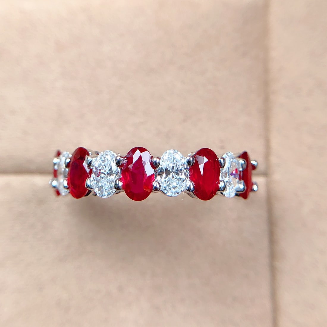 14k Gold 1.90 Ctw Natural Ruby & Lab Grown Diamond Ring - 4