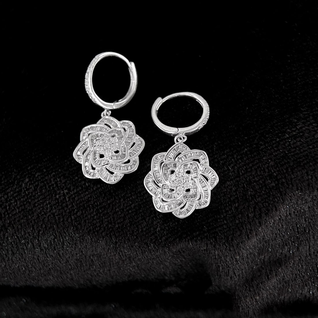 14k Gold 0.9 Ct Natural H Diamond Earrings - 3