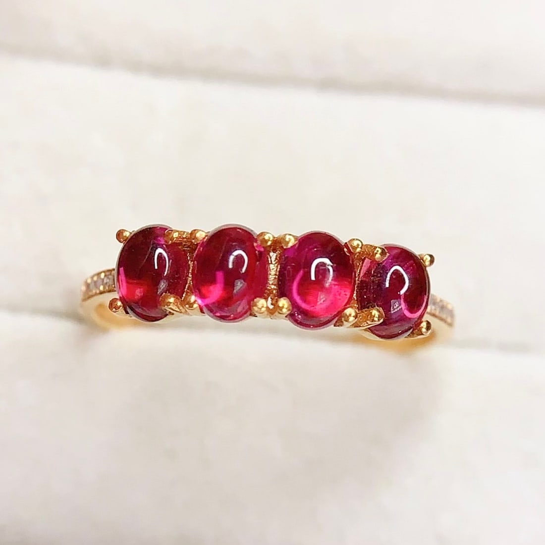 14k Gold 1.8 Ct Natural Tourmaline & Diamond Ring - 2