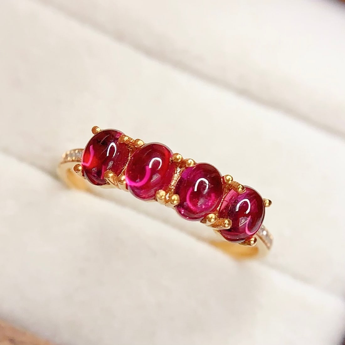 14k Gold 1.8 Ct Natural Tourmaline & Diamond Ring - 6
